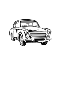 Trabant minta világoskék pólón