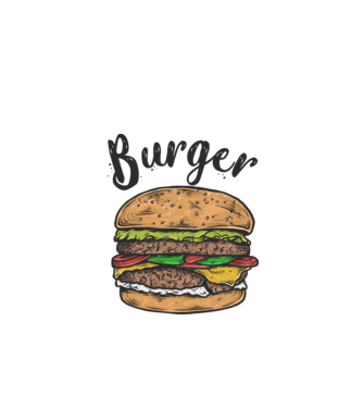 Hamburger minta fehér pólón