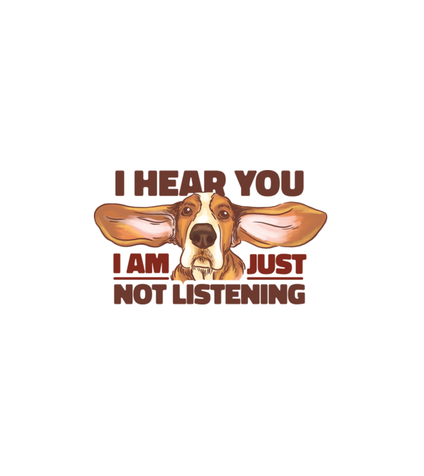 Bassethound minta fehér pólón