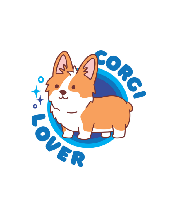 Corgi lover minta fehér pólón
