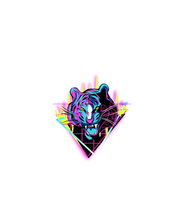 Neon Tigris minta fekete pólón