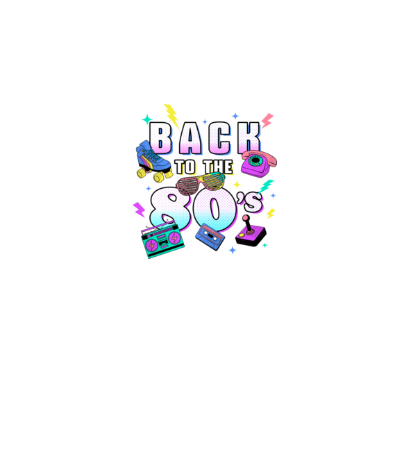 Back to the 80's minta fekete pólón