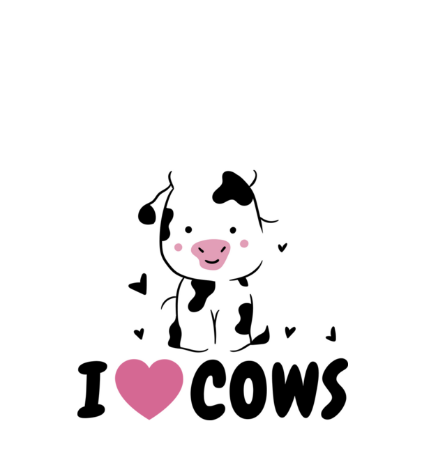 I love cows minta türkiz pólón