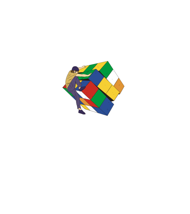 Rubik kocka minta piros pólón