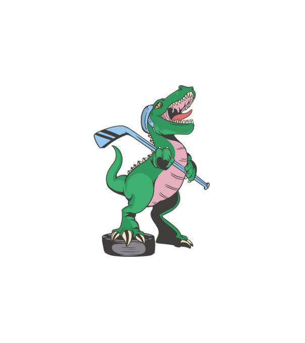 Hokis T-rex minta fehér pólón