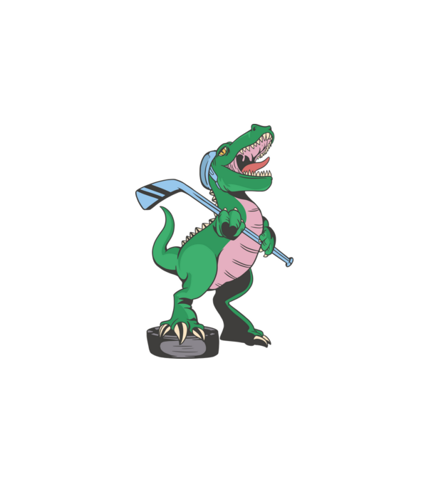 Hokis T-rex minta fehér pólón