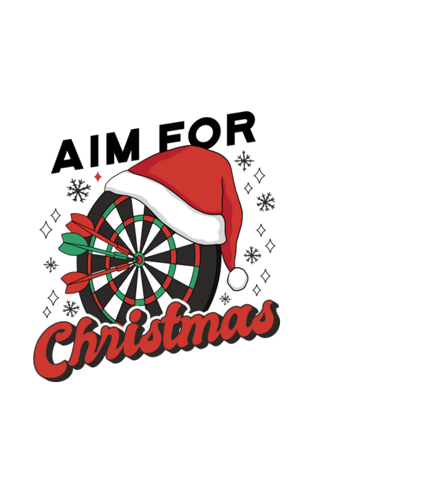 Karácsonyi darts minta sötétkék pólón