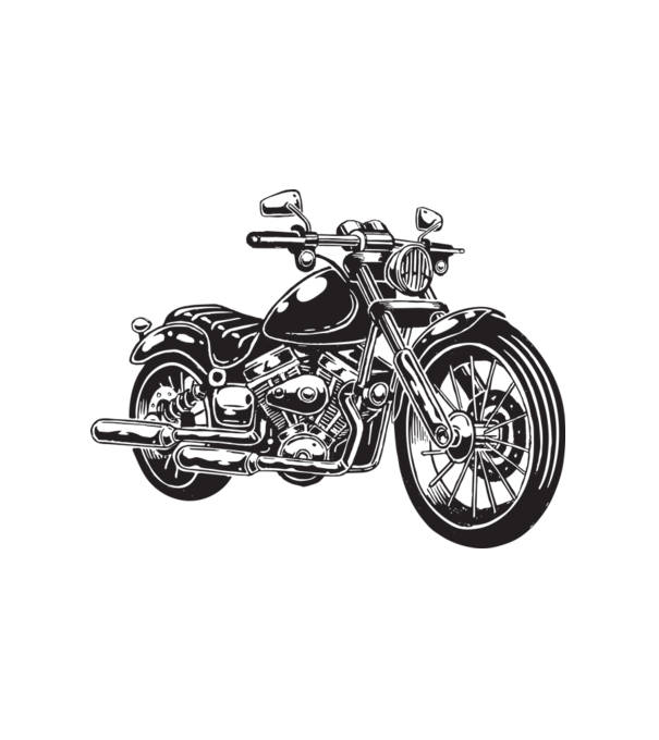 Motor minta fehér pólón