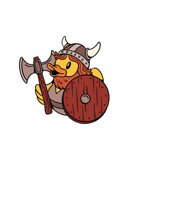 Viking kacsa minta fehér pólón