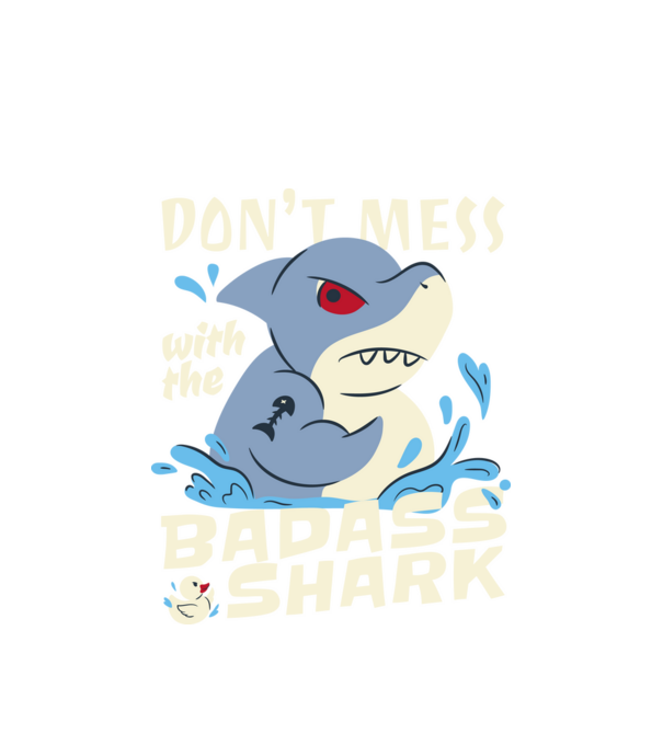 Badass cápa minta fehér pólón
