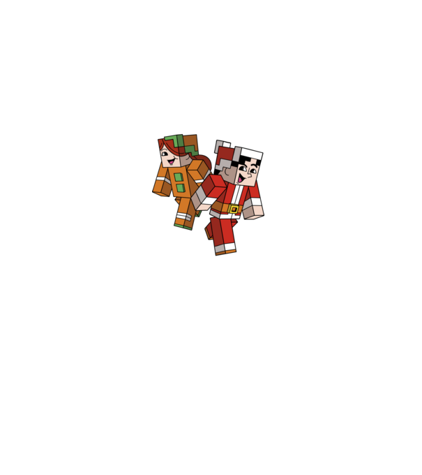Minecraft Karácsony minta fekete pólón