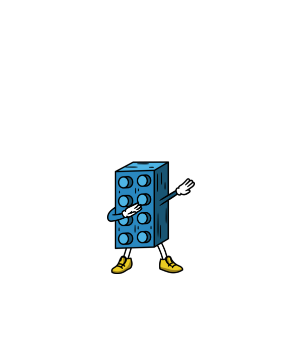 Lego dab minta fehér pólón