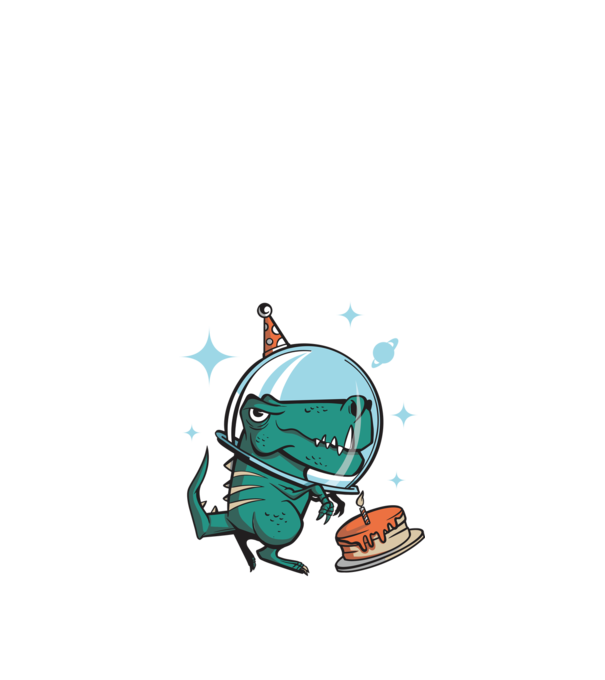 Űrhajós T-rex minta fekete pólón
