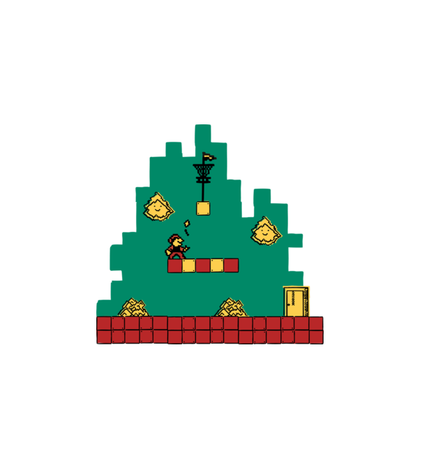 Super Mario minta fehér pólón