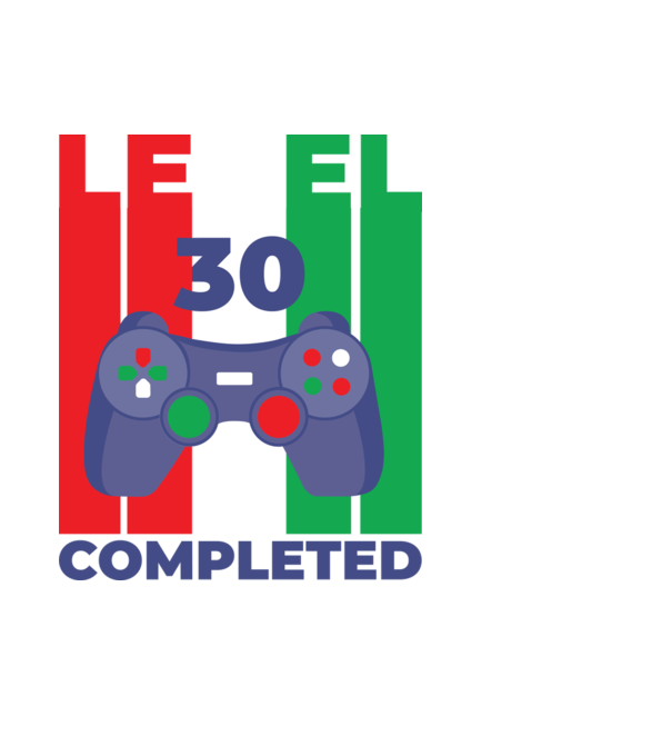 Level 30 minta fehér pólón
