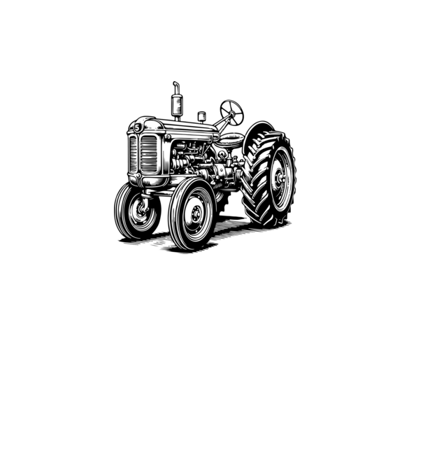 Retro traktor minta fehér pólón