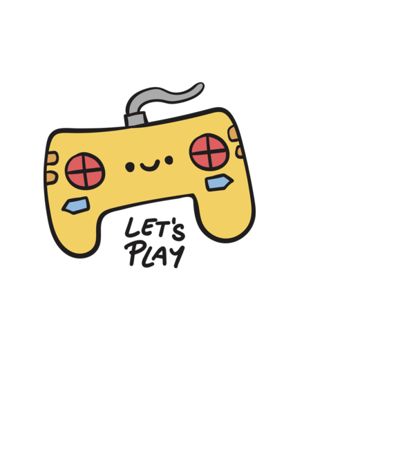 Let's play minta fekete pólón
