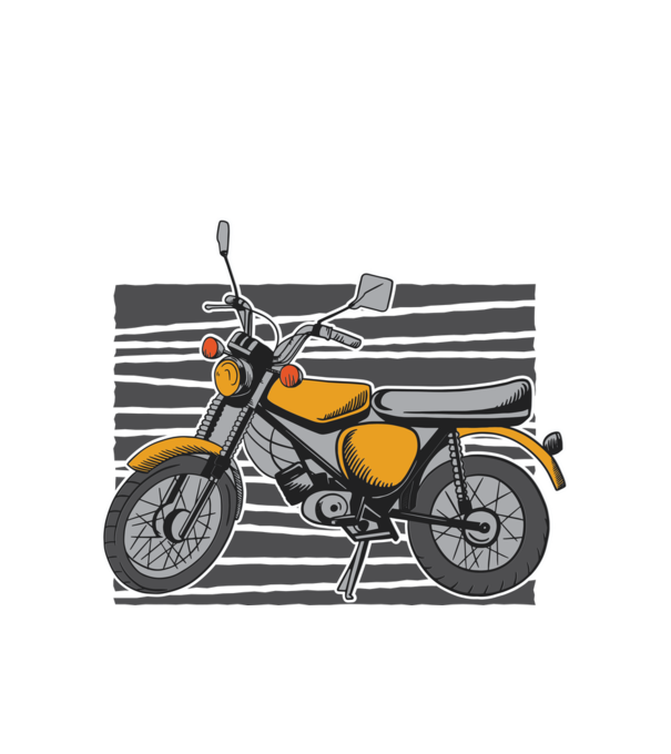 Retro motor minta fehér pólón