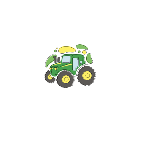 Traktor minta fehér pólón