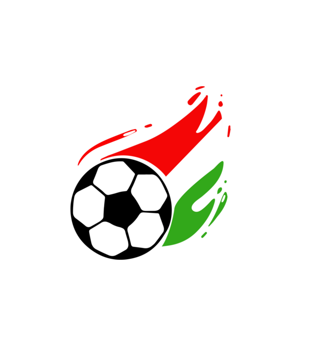 Magyar foci minta fehér pólón