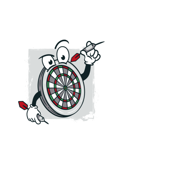 Darts minta fehér pólón