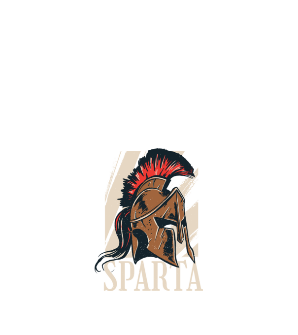 Spárta minta fekete pólón