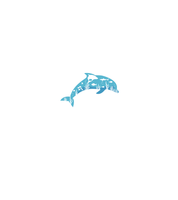 Delfin minta fekete pólón