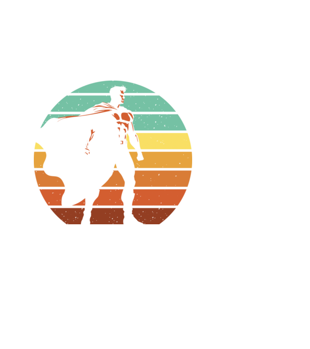 Szuperhős retro minta fekete pólón