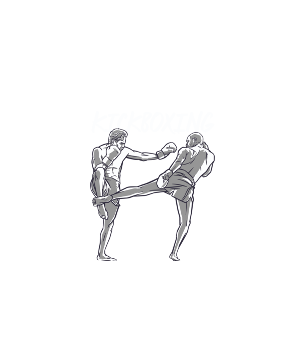 Kickbox minta fekete pólón