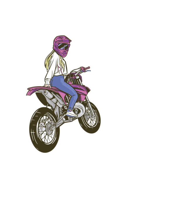 Motoros csaj minta fehér pólón