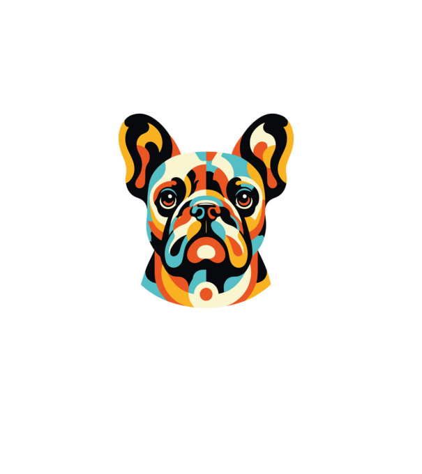 Francia bulldog minta szürke pólón