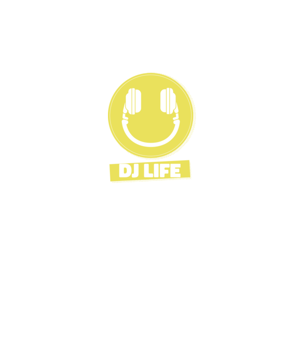 DJ life minta sötétkék pólón