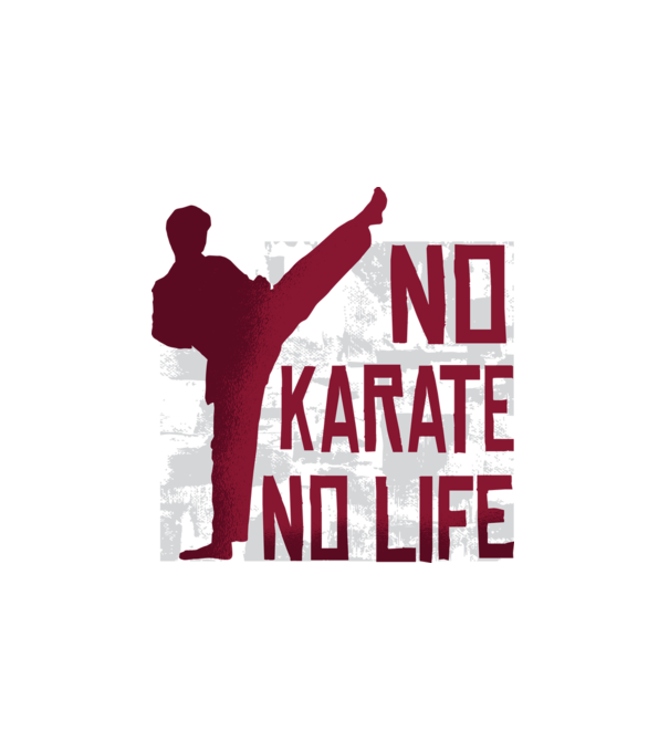 No Karate, No Life minta fehér pólón