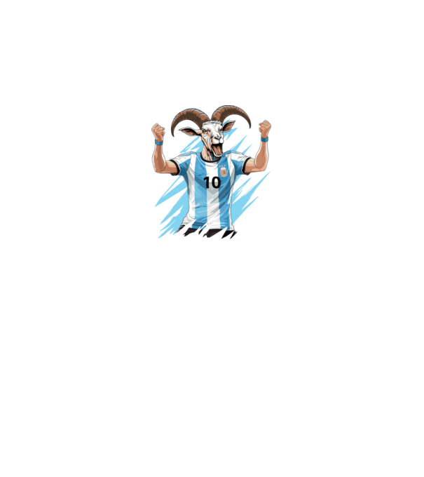 Messi a GOAT minta királykék pólón