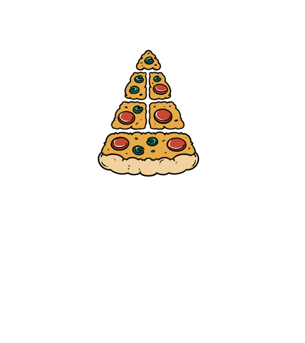 Pizza piramis minta türkiz pólón