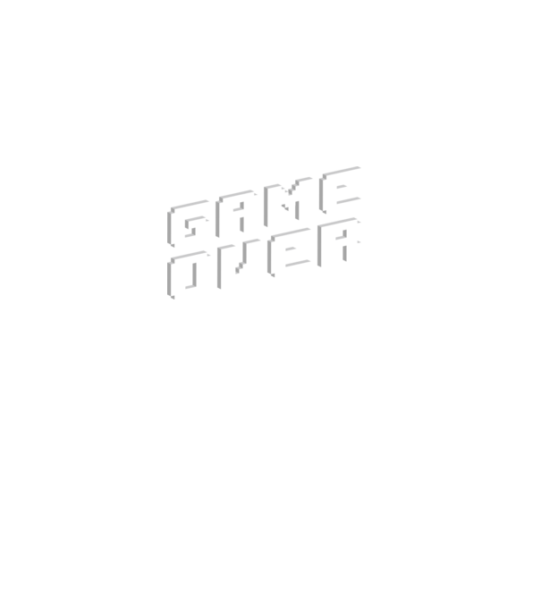 Game over minta fekete pólón