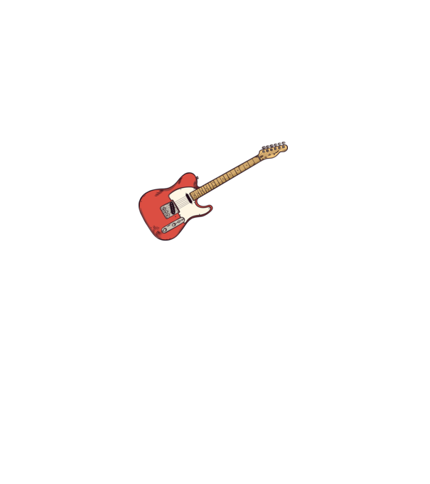 Gitár minta fehér pólón