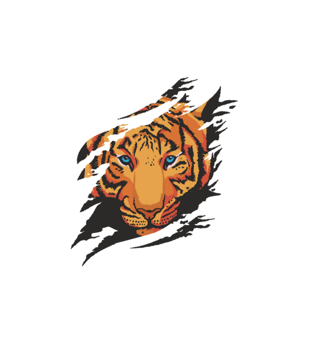 Tigris minta fehér pólón