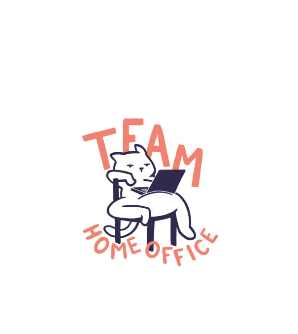 Team home office minta fehér pólón