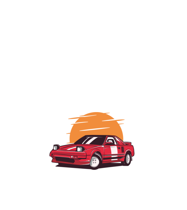 Toyota MR 2 minta fehér pólón