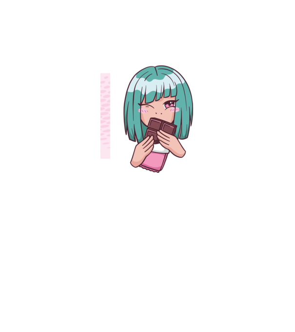 Anime csaj minta fehér pólón