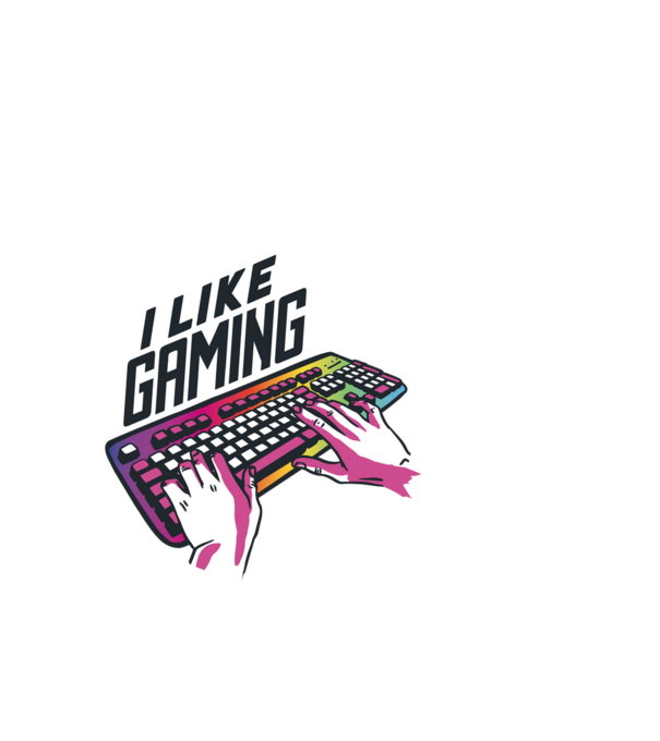Gamer minta fekete pólón