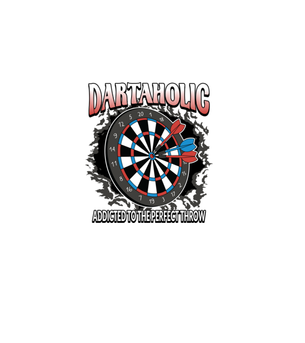 Darts függő minta sötétkék pólón