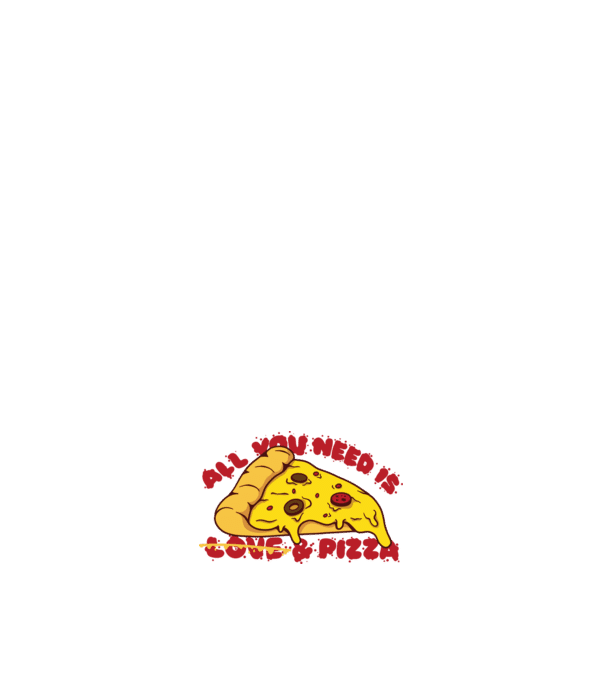 Pizza minta fehér pólón