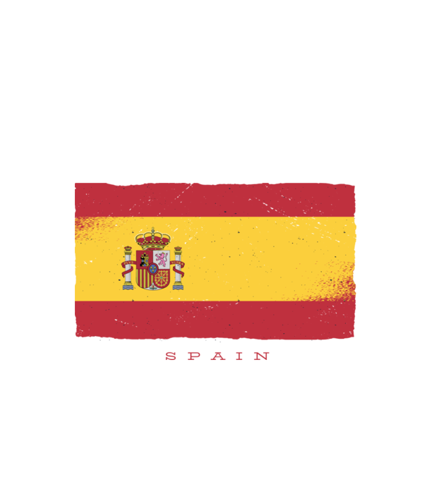 Spanyol zászló minta fehér pólón