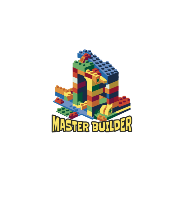 Lego mester minta fehér pólón