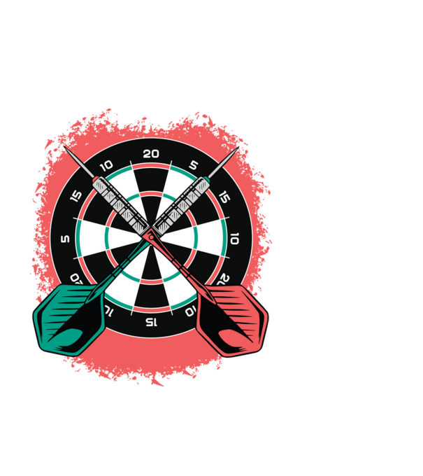 Darts minta fekete pólón
