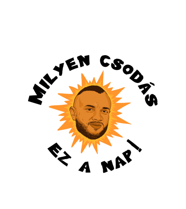 Milyen csodás ez a nap! minta fehér pólón