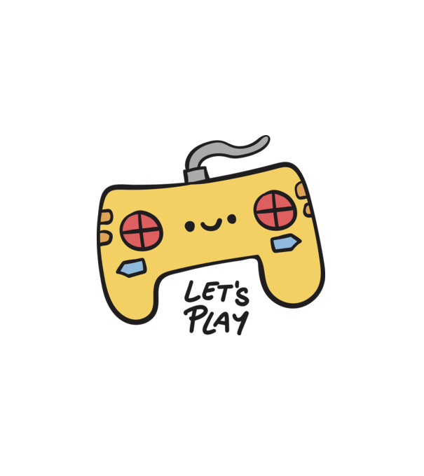 Let's play minta fehér pólón