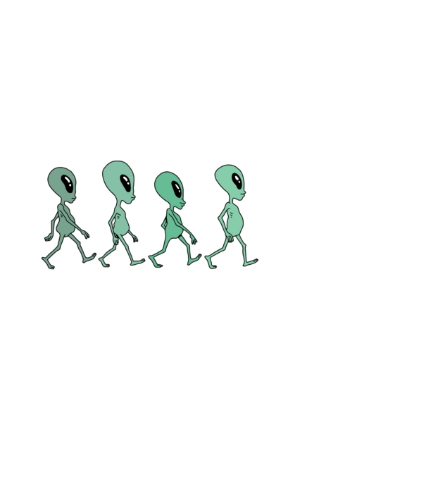 The Aliens minta fekete pólón